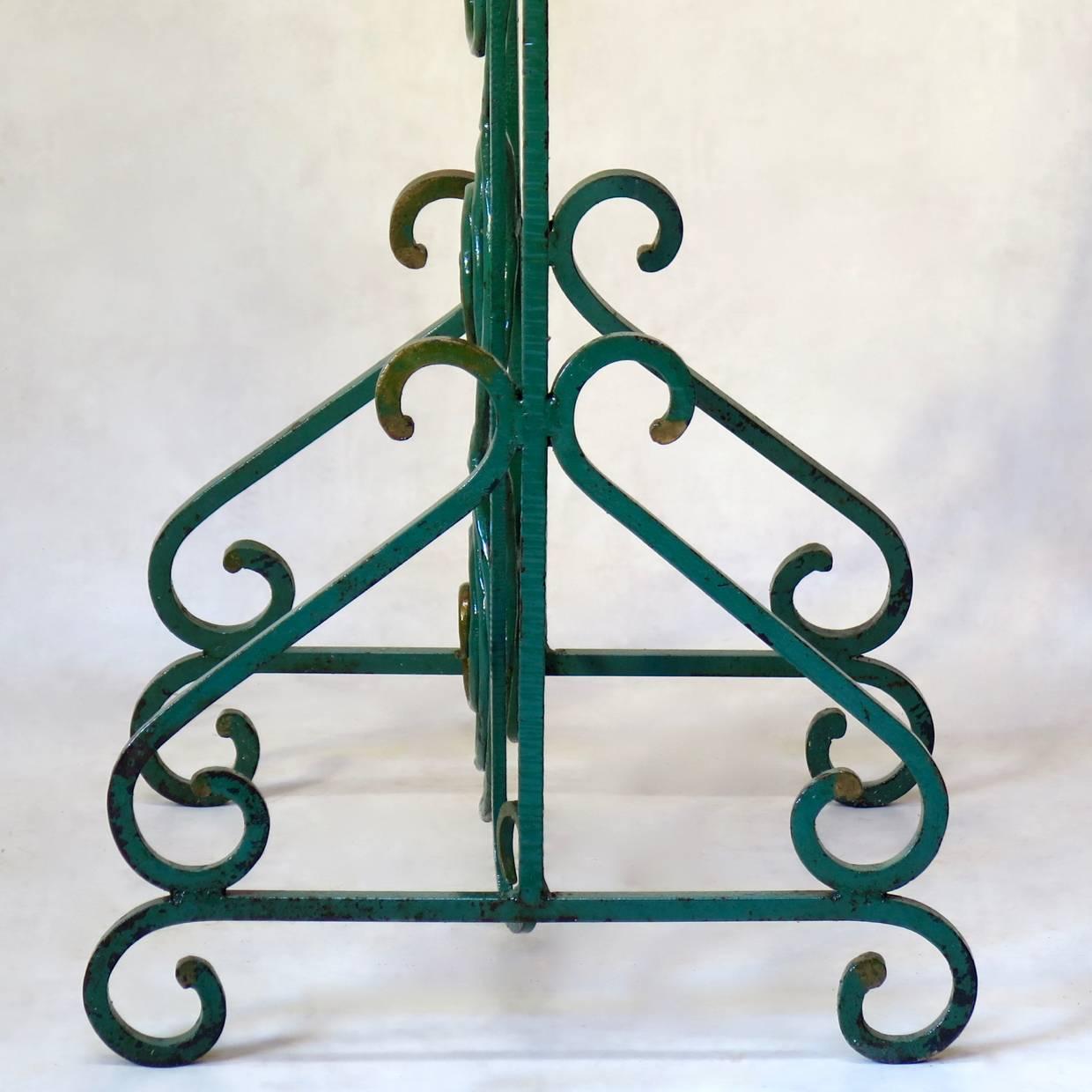 One-of-a-Kind Iron Set, Two Tables and Two Columns, France, circa 1950s For Sale 4