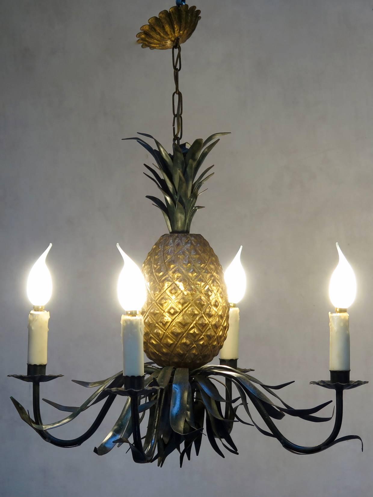 gold pineapple chandelier