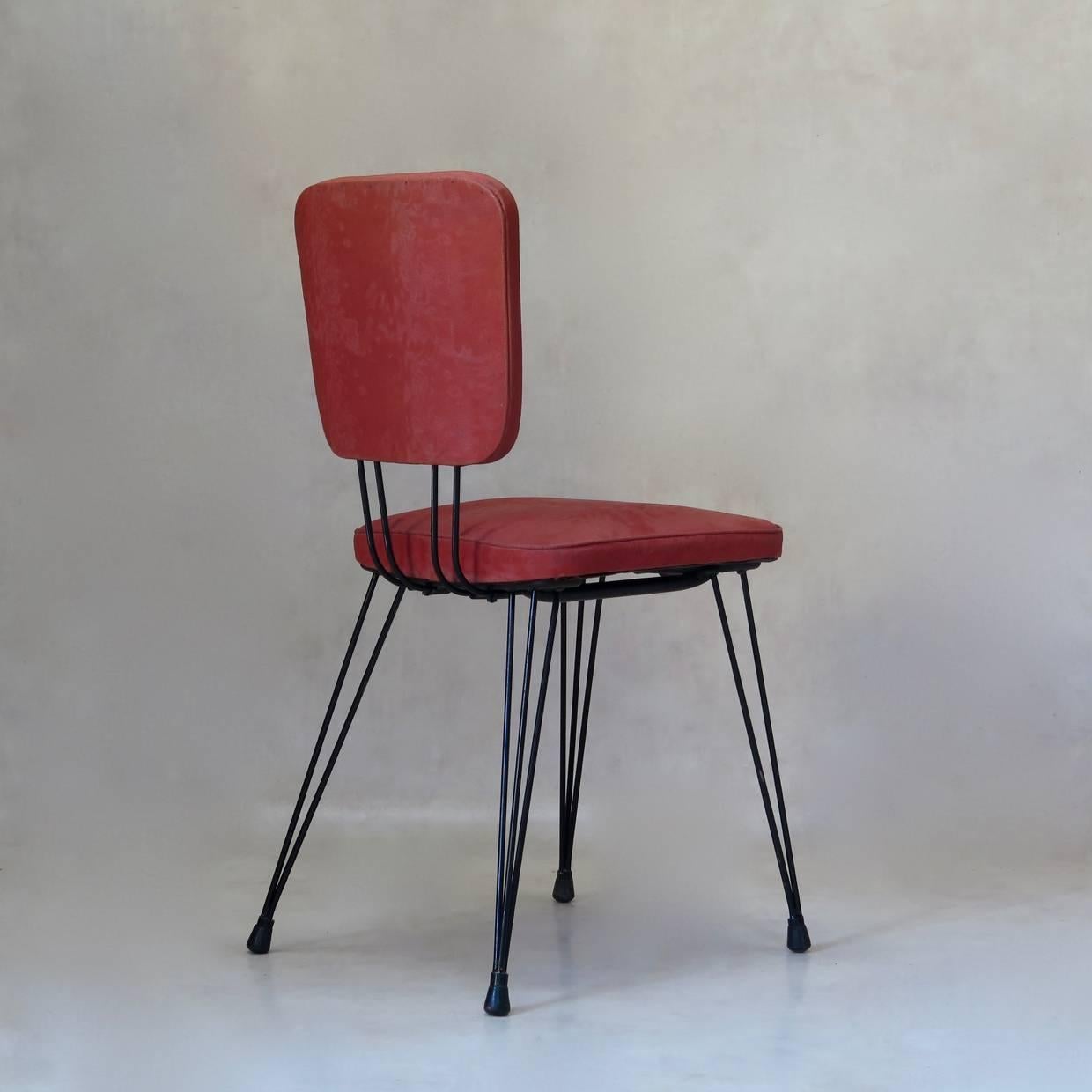 20th Century Set of Six French Mid-Century Chairs