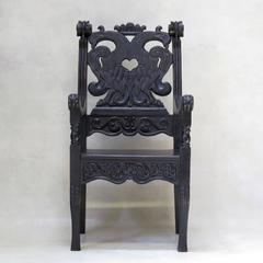 Baroque Style Carved Wood Armchairs, France, circa 1900s