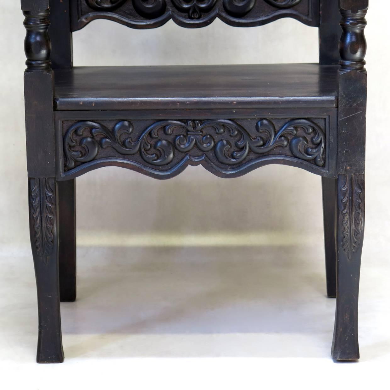Baroque Style Carved Wood Armchairs, France, circa 1900s For Sale 5
