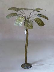 One-of-a-Kind Brass Palmtree Lamps, France, circa 1930s