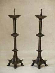 Pair of Brass Candlesticks, France, circa 1920s