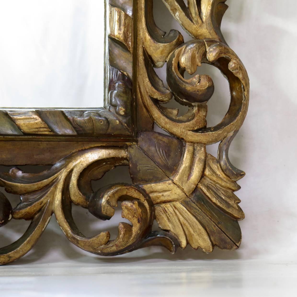 Large Baroque Sculpted Mirror, France, 19th Century 4