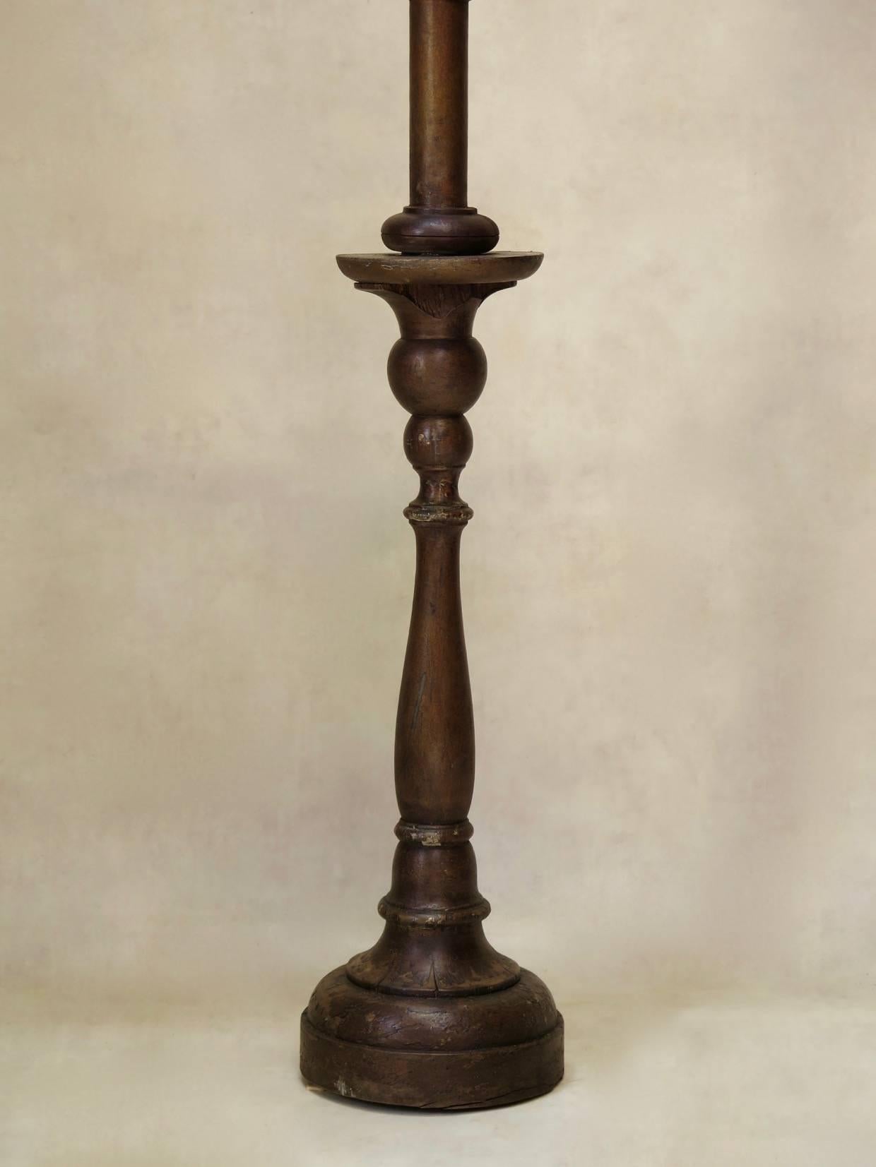 Large Burnished Gold Painted Candelabra, France, 19th Century For Sale 1