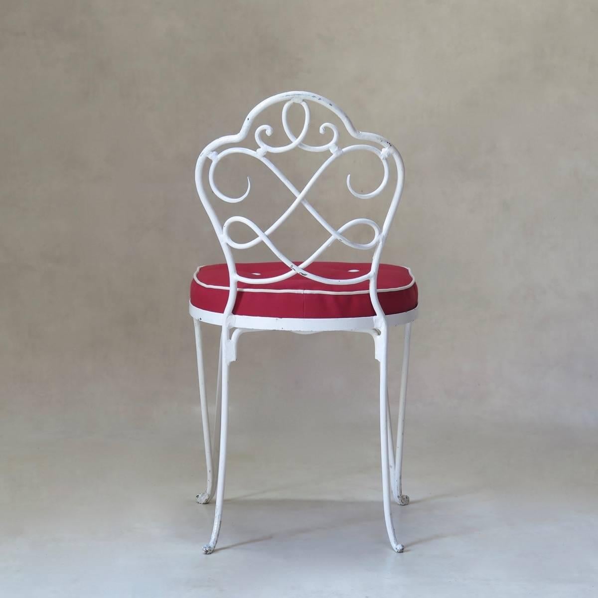20th Century Set of Four Garden Chairs Attributed to René Prou, France, 1930s