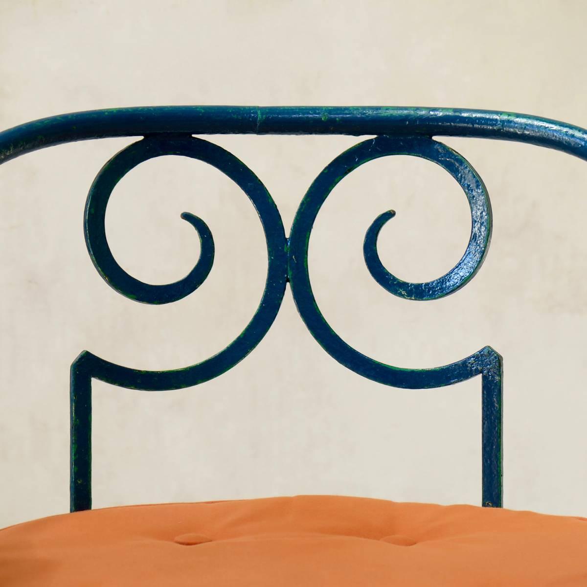 20th Century French Art Deco Wrought-Iron Chair in the Style of Poillerat, circa 1930s