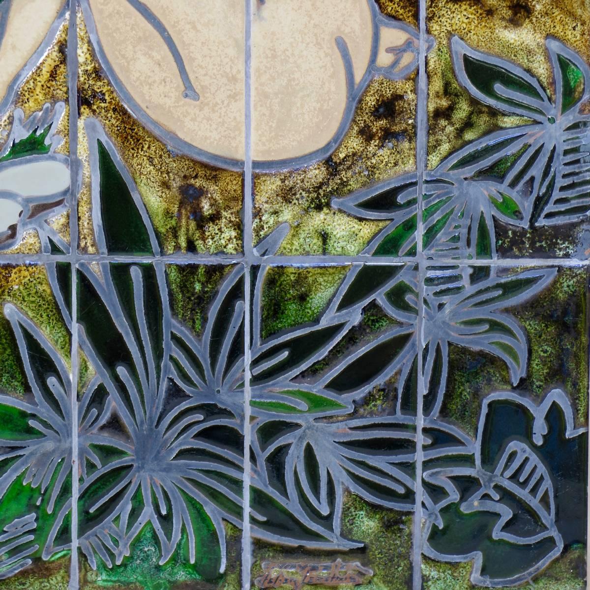 Large and Decorative Ceramic Panel from Vallauris, France, circa 1970s 3