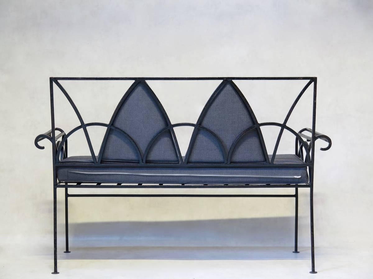 wrought iron couch