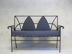French Wrought Iron Settee, circa 1940s
