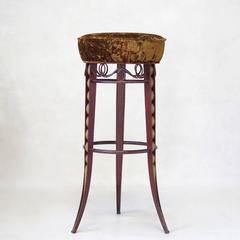 Pair of Art Deco Stools Attributed to René Prou, France, circa 1940s