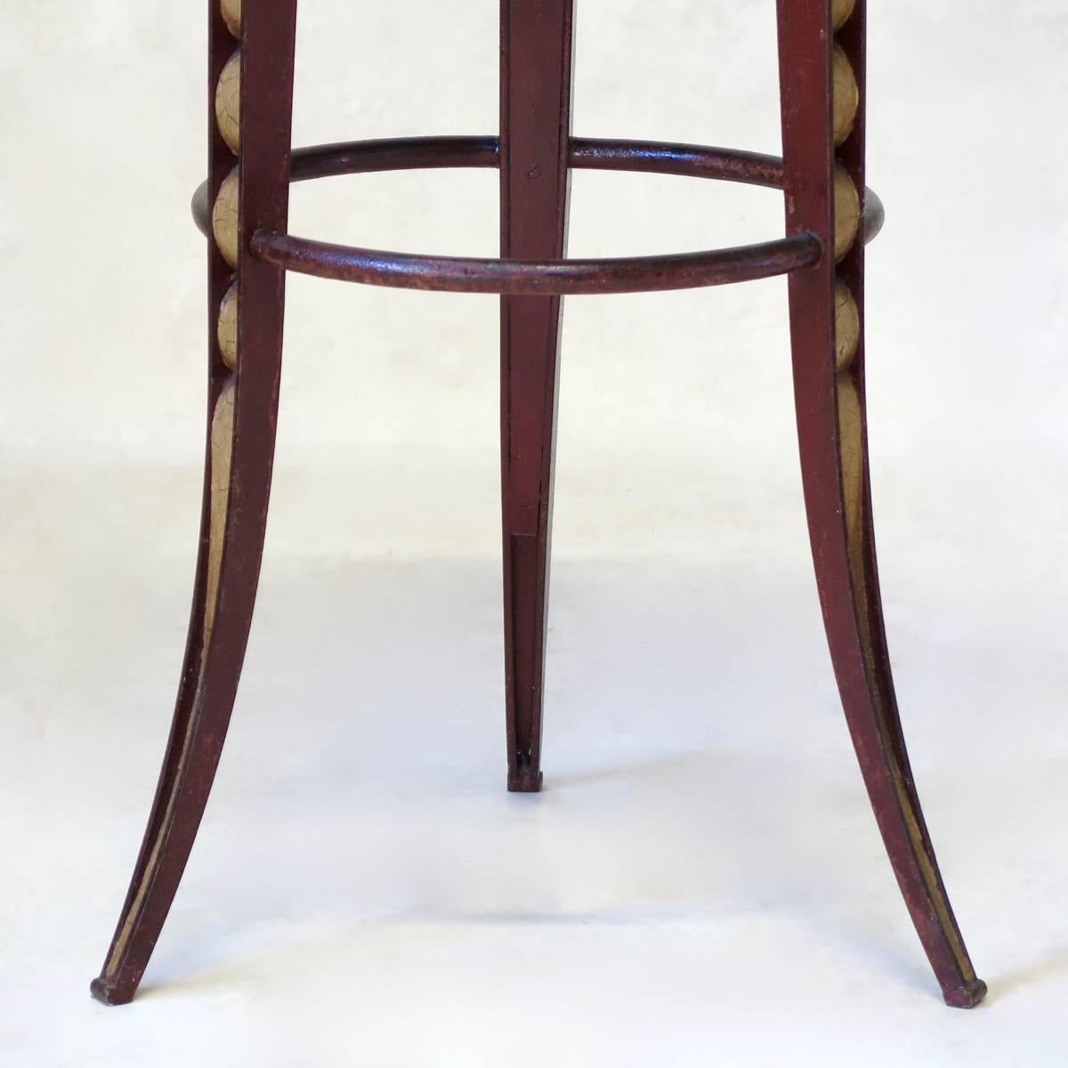 Pair of Art Deco Stools Attributed to René Prou, France, circa 1940s For Sale 3