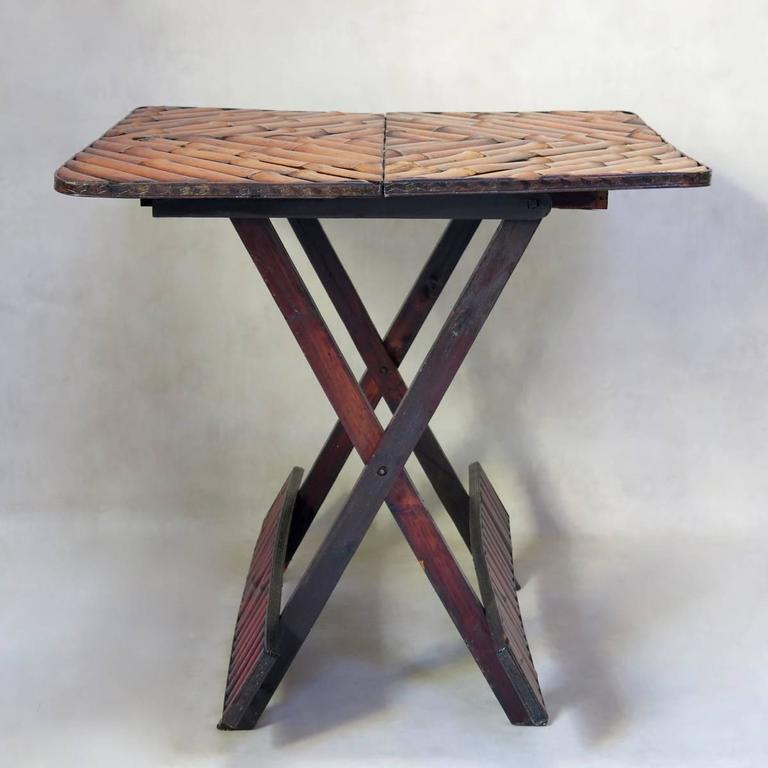 Vintage Folding Fold Up Bamboo Table Beautiful Condition No Damage Circa 1950/'s 28 12 Tall 36/' Wide