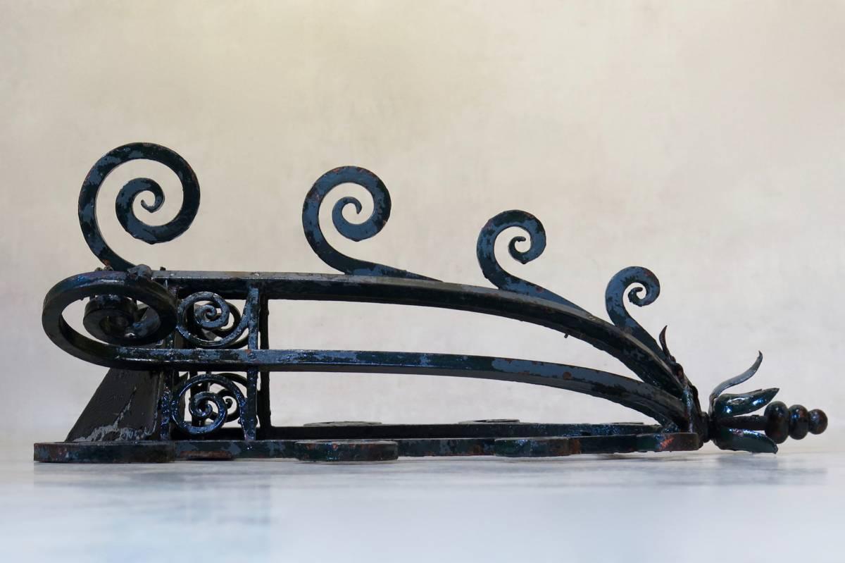 20th Century Large Pair of French 1930s Iron Sconces For Sale