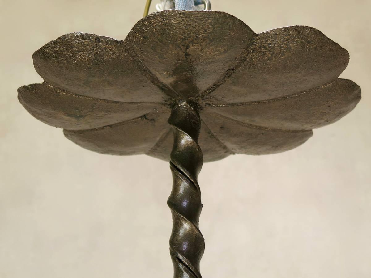 French Large Burnished Gold Iron Chandelier, France, circa 1920s For Sale
