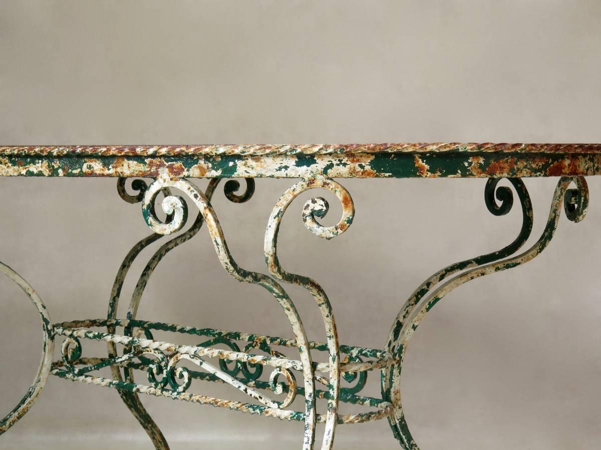 wrought iron oval table