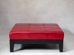 Large Pair of Square Poufs, France, circa 1970s