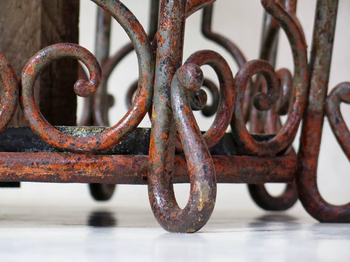 Large Wrought Iron Umbrella Stand, France, Late 19th Century For Sale 1