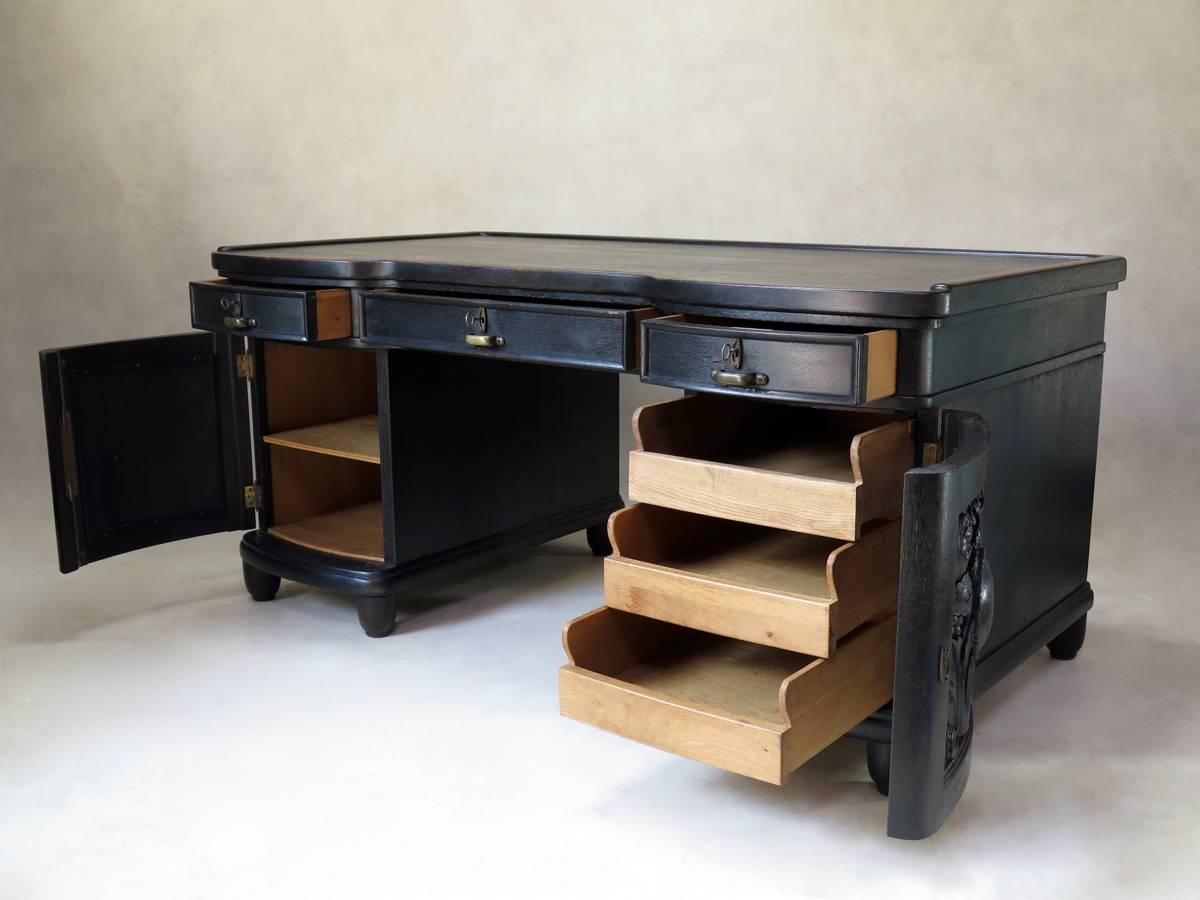 20th Century French Art Deco Desk and Chair Set For Sale