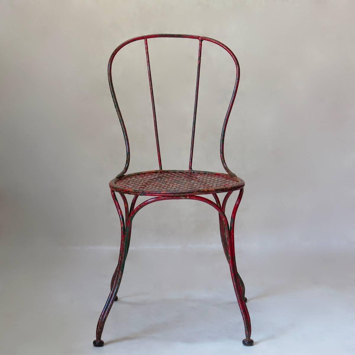 20th Century French circa 1900 Wrought Iron Chair and Armchair Set
