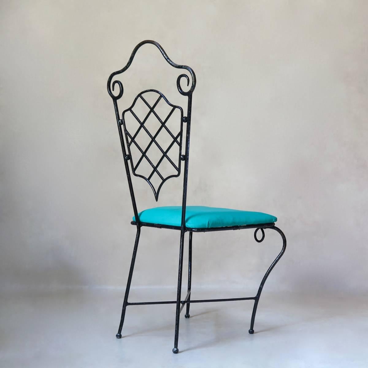 20th Century Six Chairs Attributed to René Prou, France, 1940s For Sale