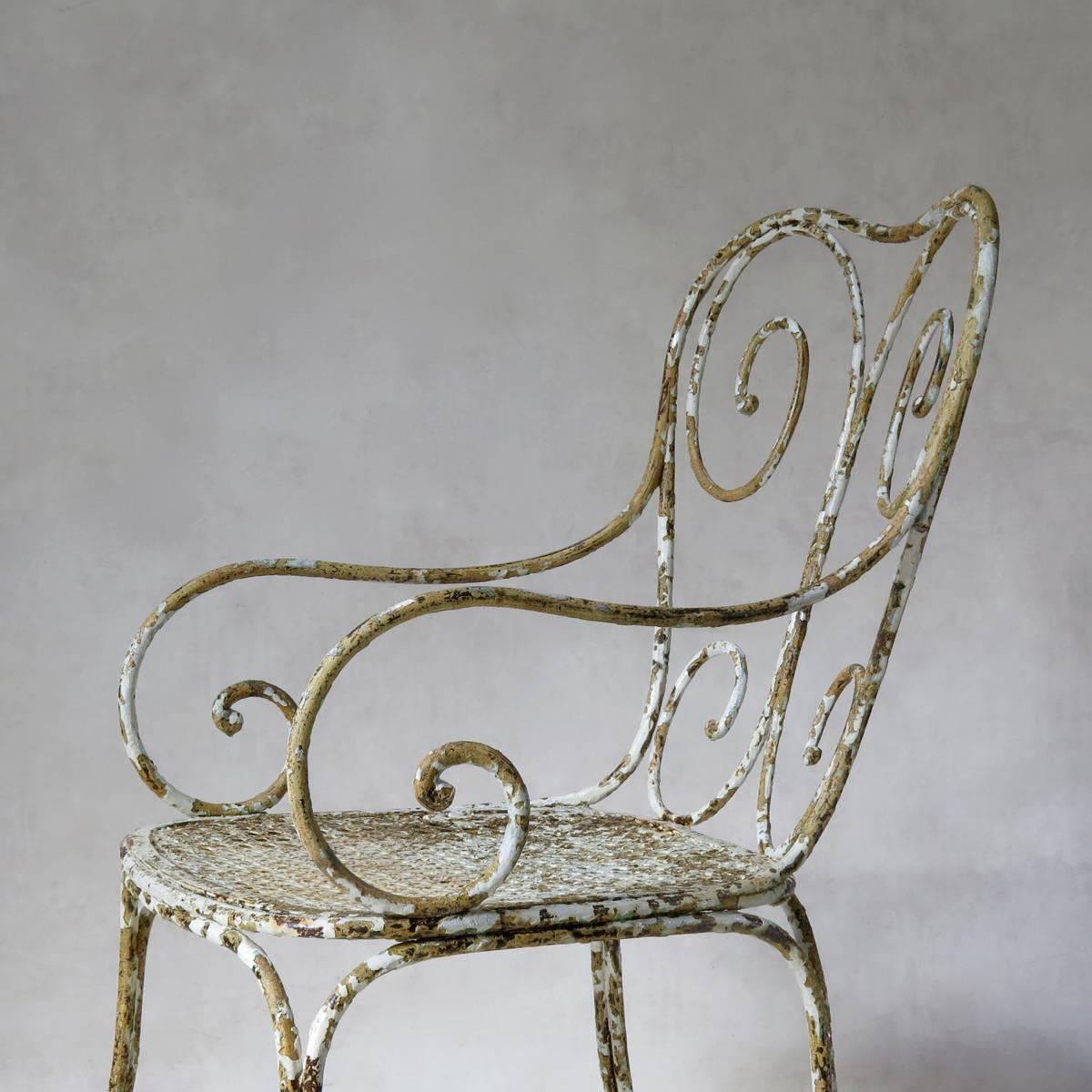 Large Wrought Iron Chair, France, circa 1900 2