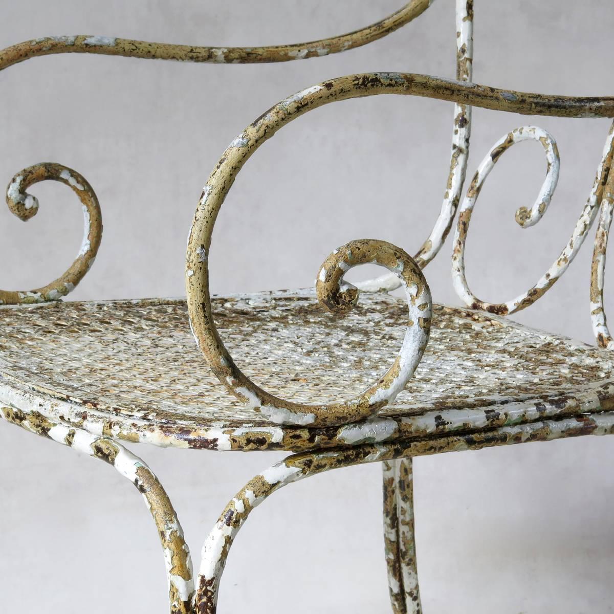 Large Wrought Iron Chair, France, circa 1900 3