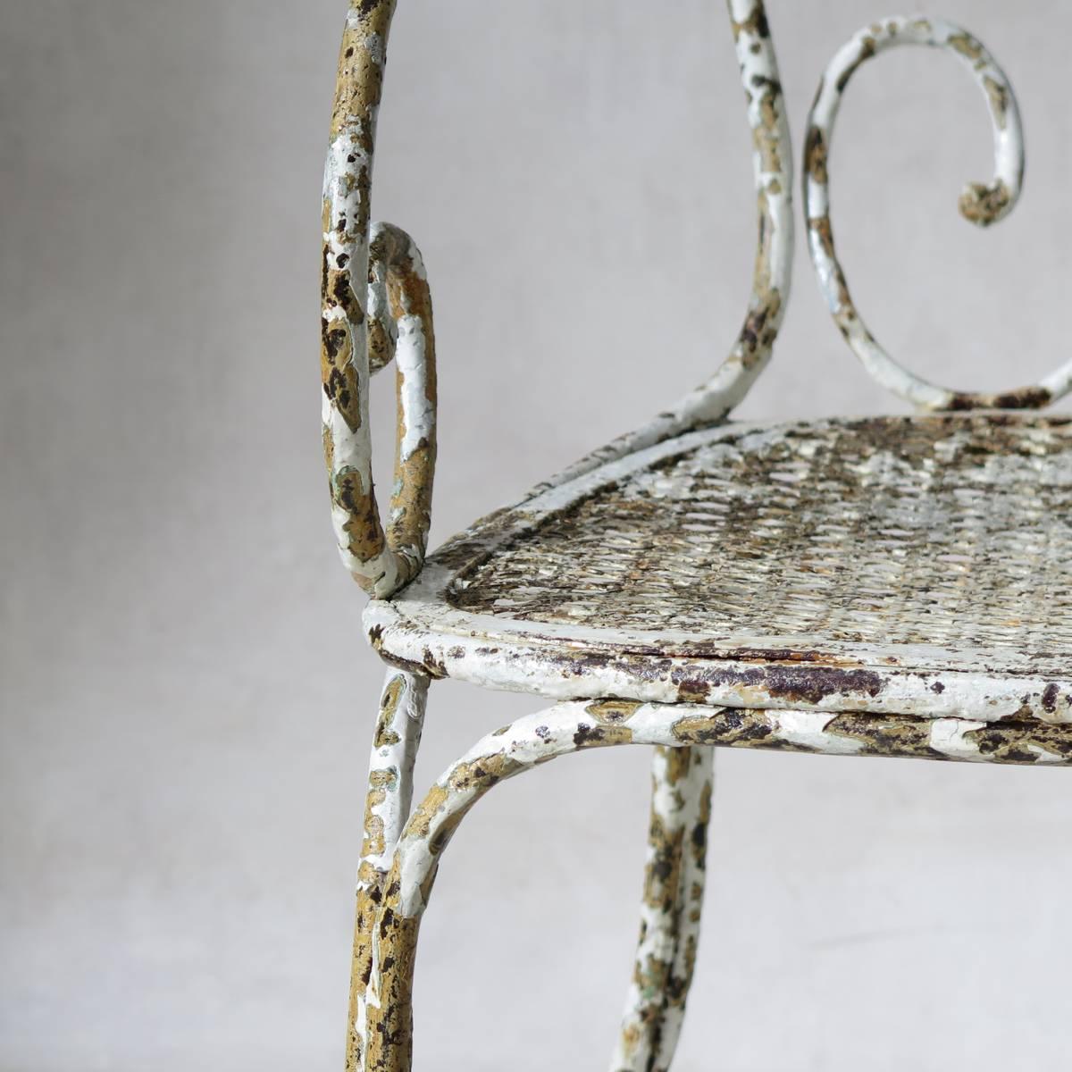 Large Wrought Iron Chair, France, circa 1900 1