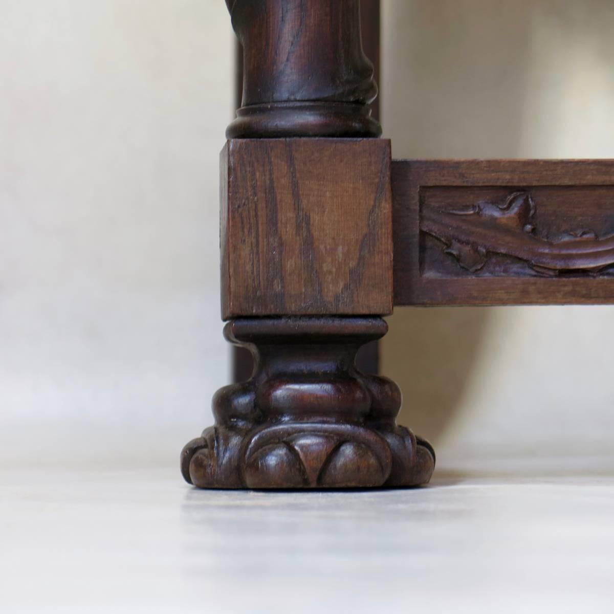 Medieval Style Hall Chairs, France, 19th Century For Sale 2