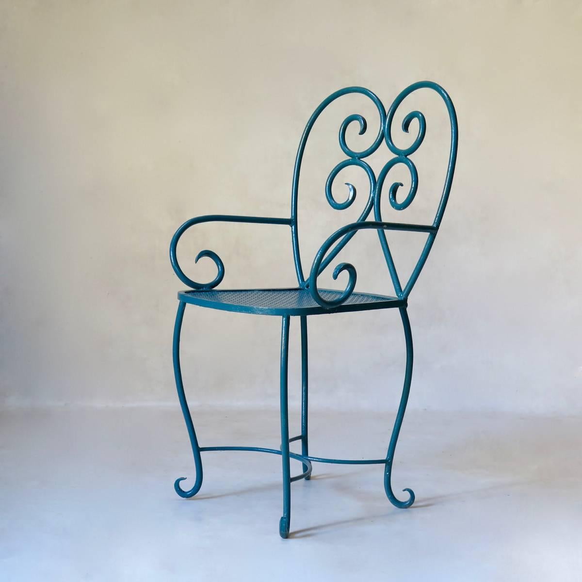 Garden Table and Eight Chairs, France, circa 1950s 1