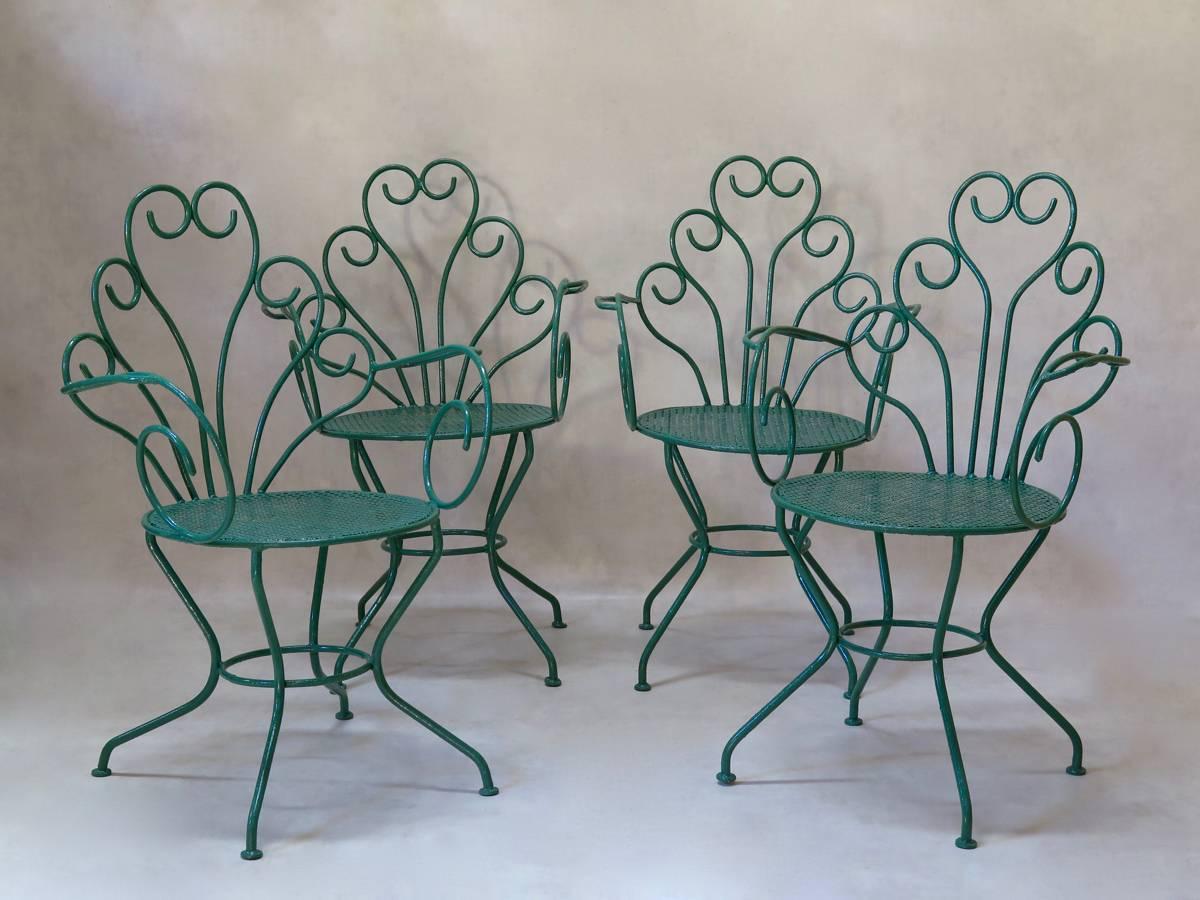 French 1950s Painted Iron Garden Set 2