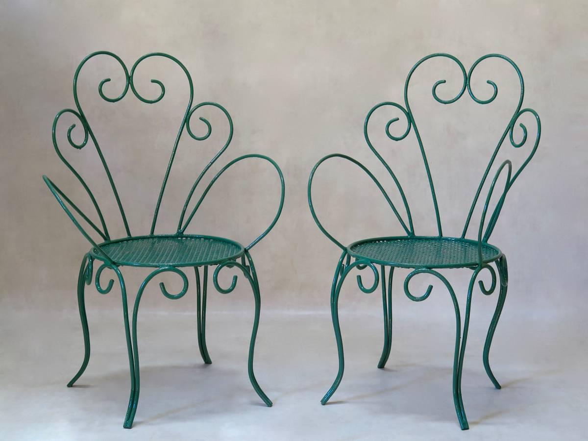 French 1950s Painted Iron Garden Set 5