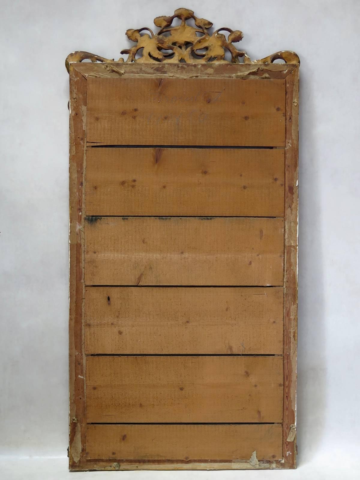 Grande specchio Art Decor con fiori di loto, Francia, primi anni del 1900 in vendita 2