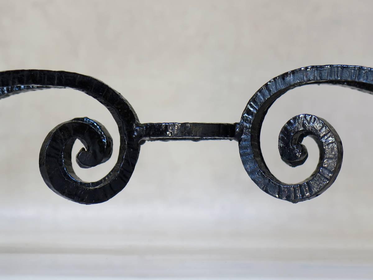 Unusual Wrought Iron and Marble Coffee Table, France, circa 1940s 1