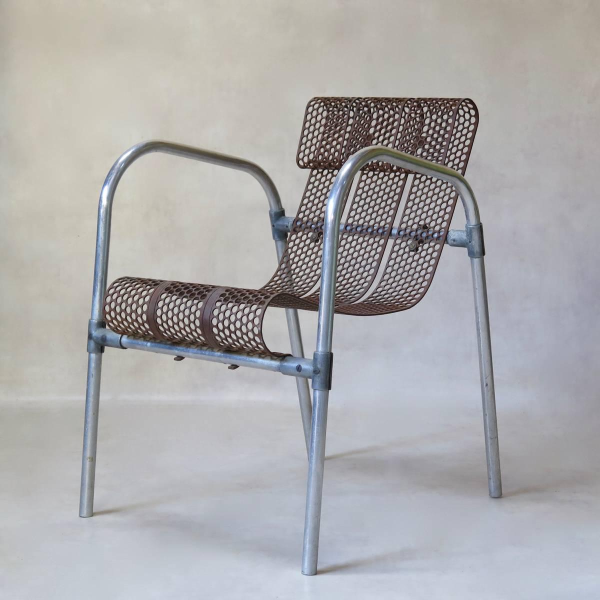 Mid-Century Modern Two Chairs by Claude Adrien for M.A.M., France, 1950s For Sale