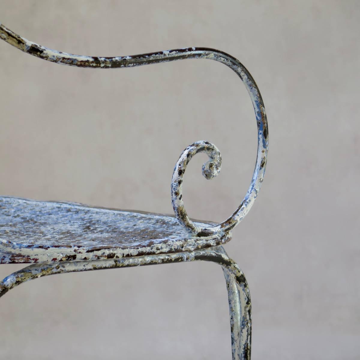 20th Century Large Wrought Iron Chair, France, circa 1900 For Sale