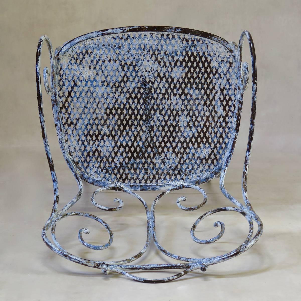 Large Wrought Iron Chair, France, circa 1900 For Sale 1