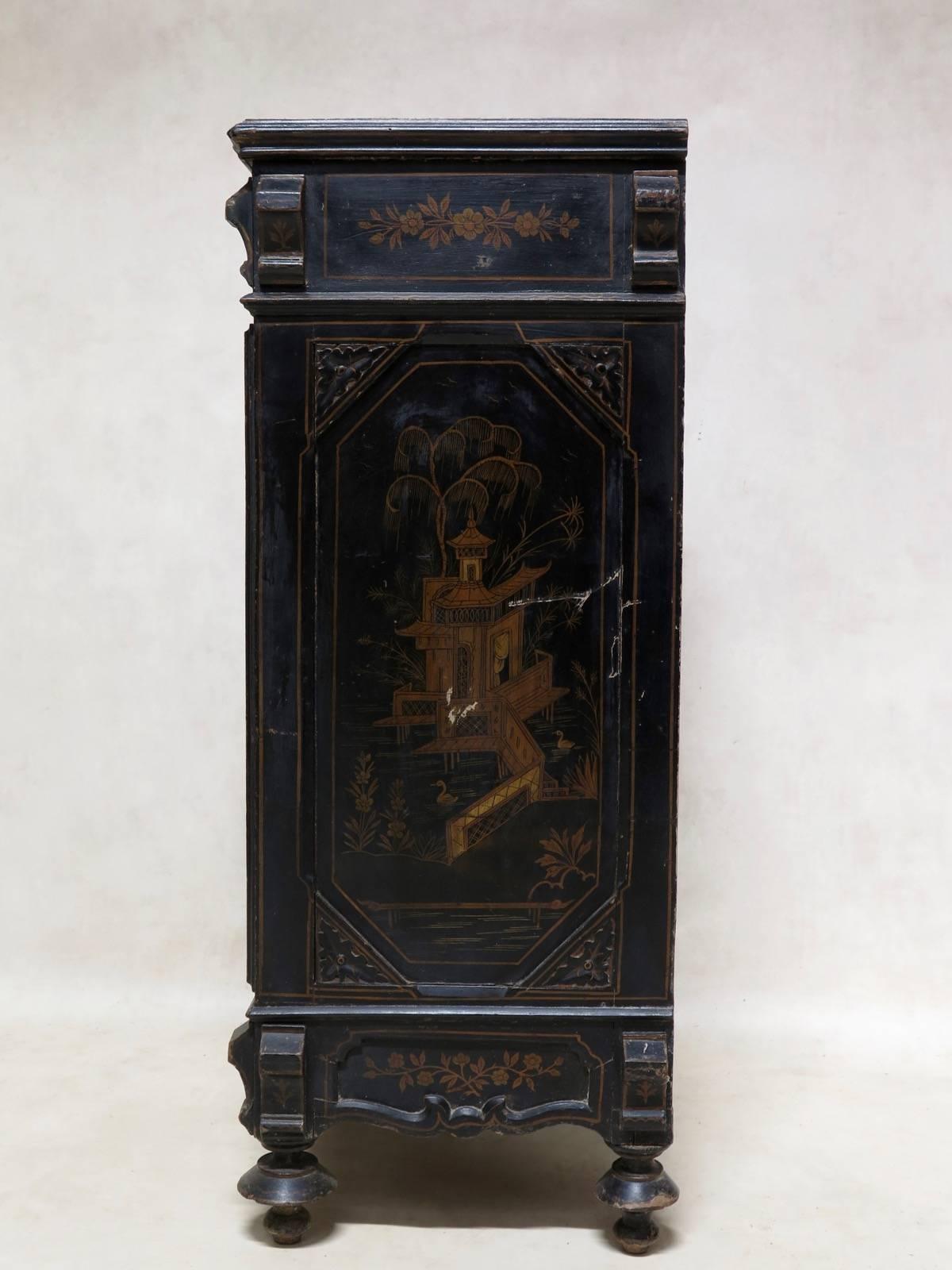 19th Century Napoleon III Chinoiserie Cabinet, France, circa 1880s For Sale