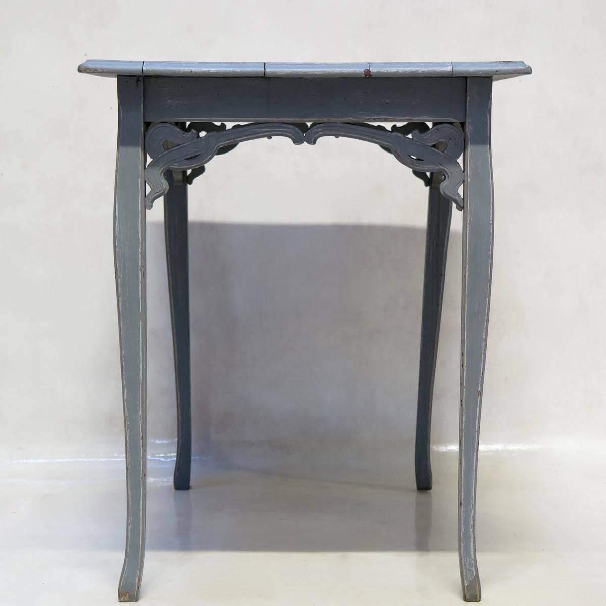 French Painted Art Nouveau Table, France, circa 1920s For Sale
