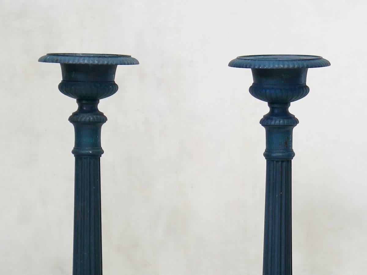 Set of Four French 19th Century Candle Sticks 1