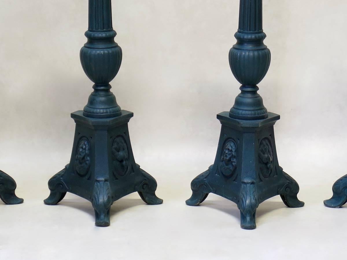 Set of Four French 19th Century Candle Sticks 3