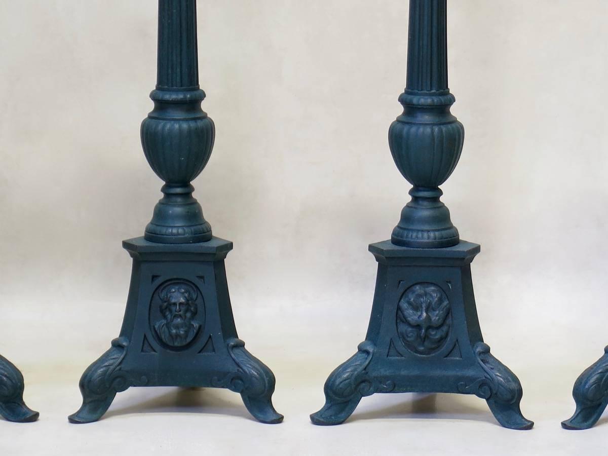 Set of Four French 19th Century Candle Sticks 2