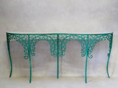 French 1950s Iron Fretwork Patio Set