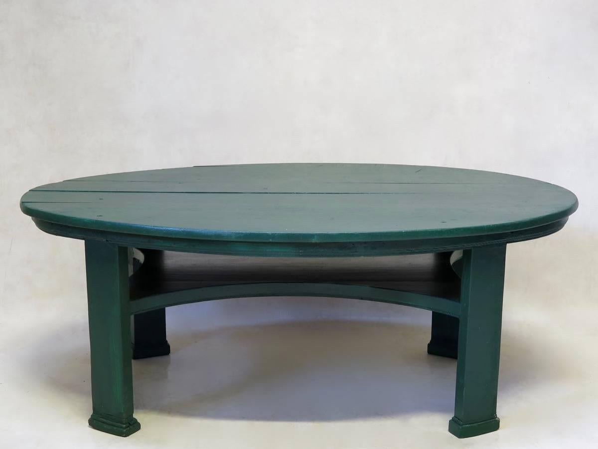 painted oval coffee table