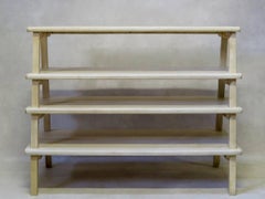 Large Set of Bleached Wood Shelves, Circa 1920s