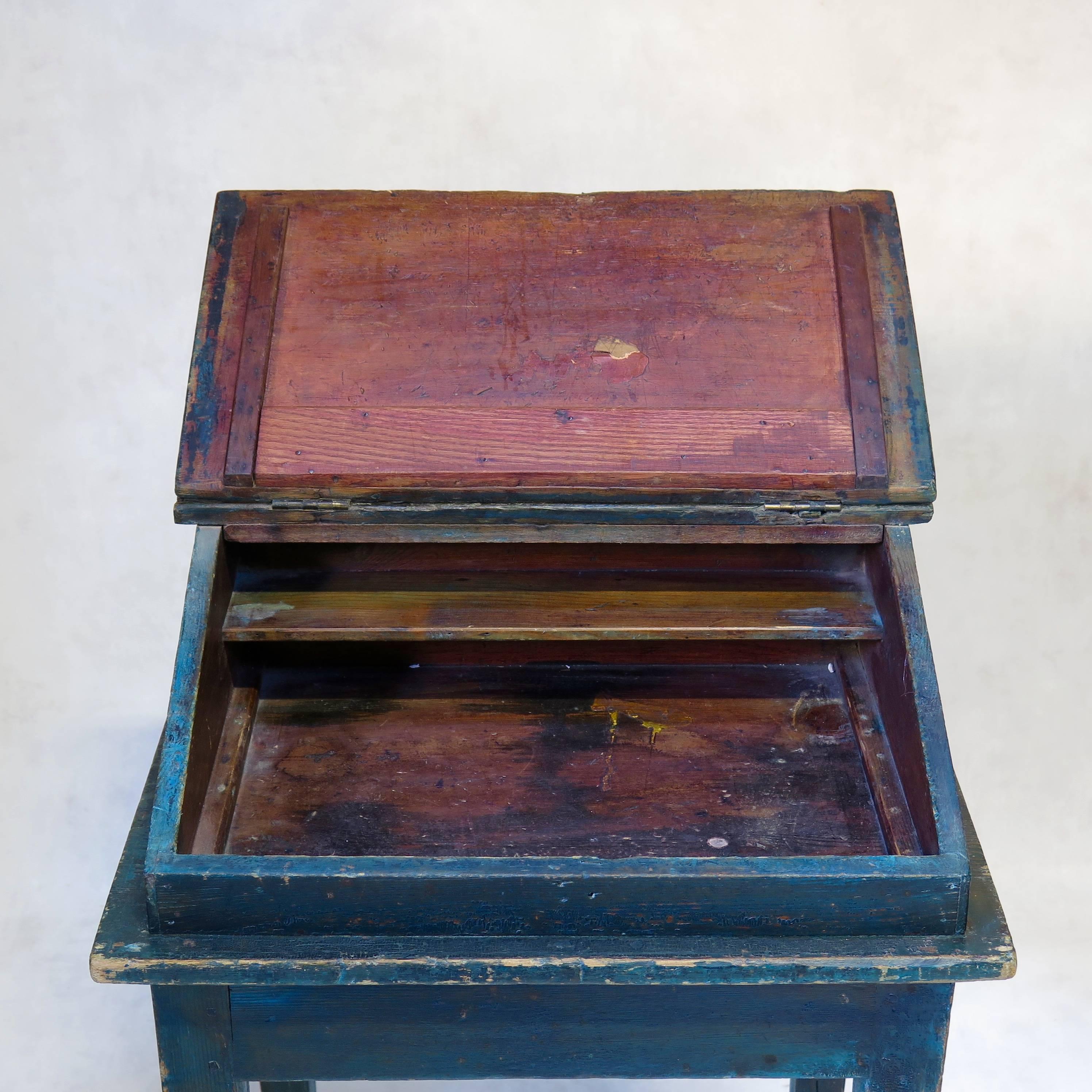 Painted Writing Desk, France, circa 1850s 1