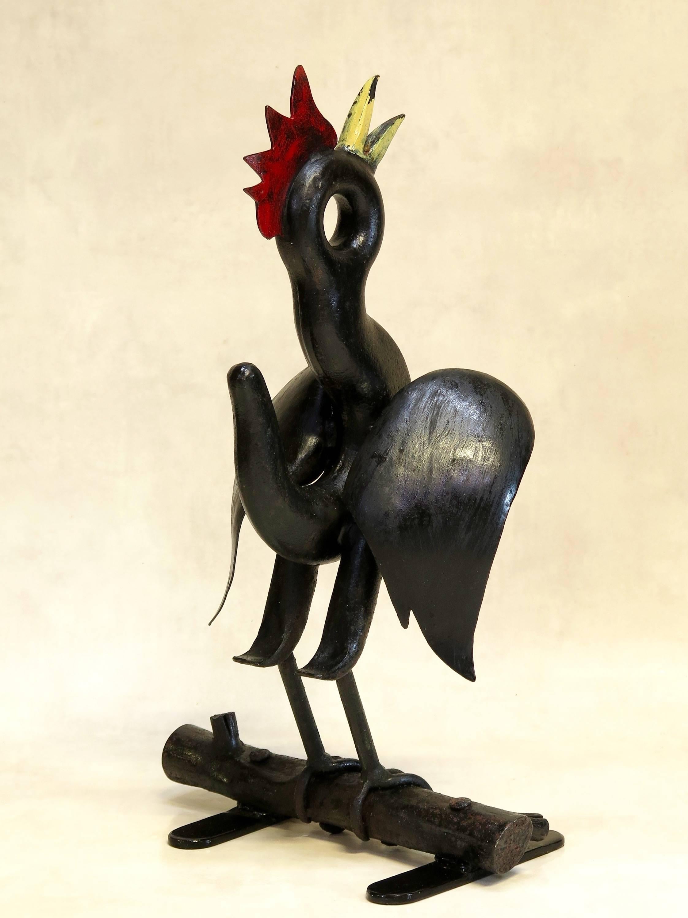 One-of -a-Kind Rooster Sculpture - France, Circa 1960s In Excellent Condition For Sale In Isle Sur La Sorgue, Vaucluse