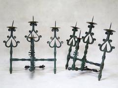 Fabulous Pair of Large Wrought-Iron Sconces, France, Late 1800s