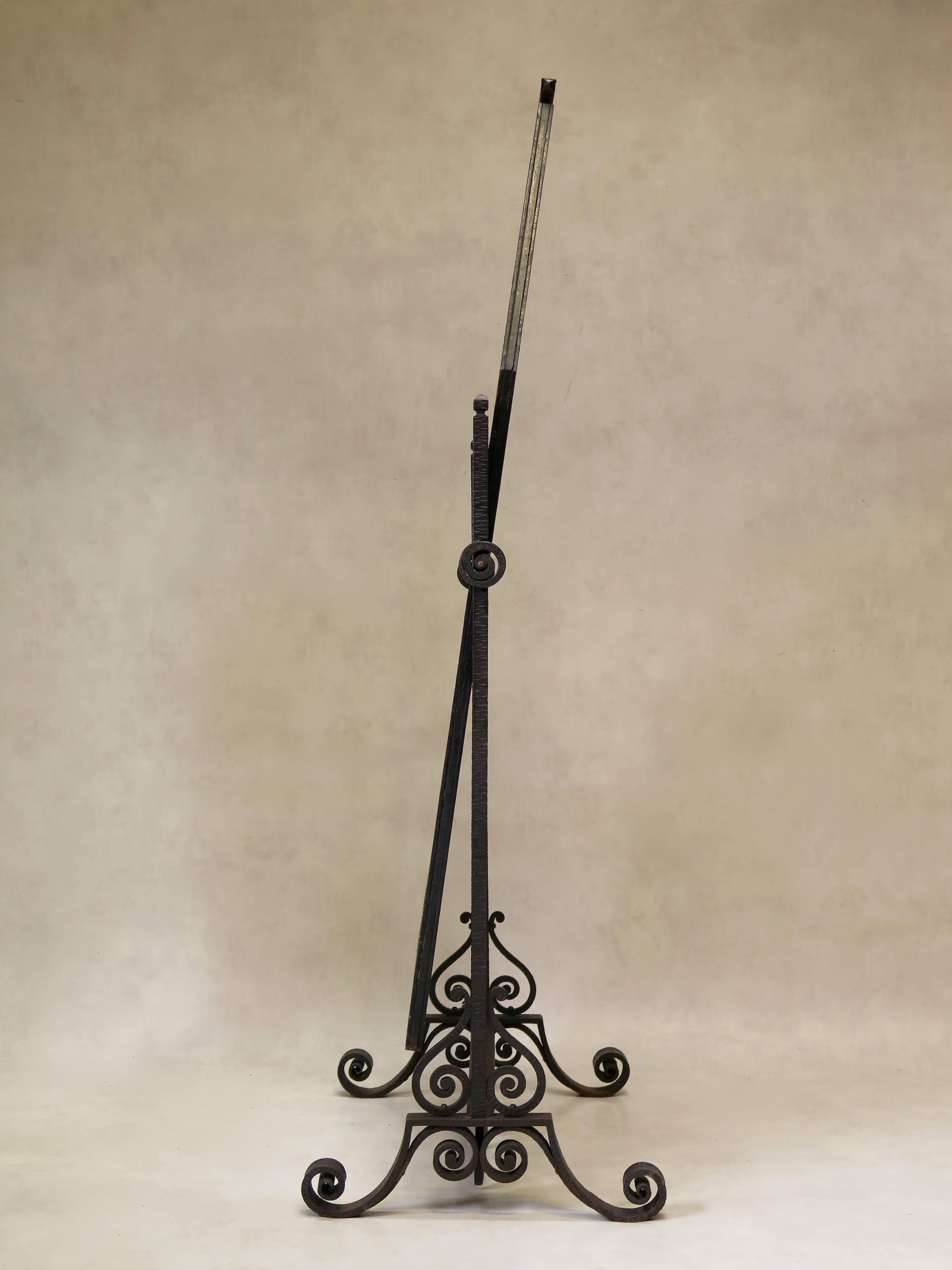 wrought iron standing mirror