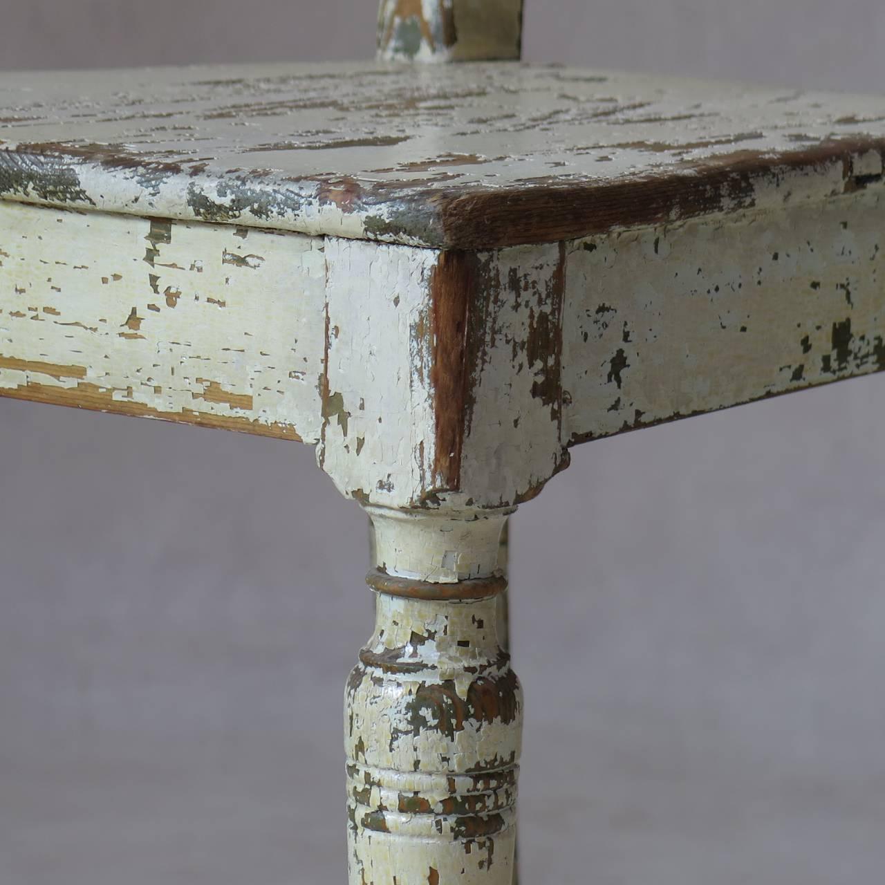 Set of Three Rustic Painted Chairs, France, Early 1900s 3